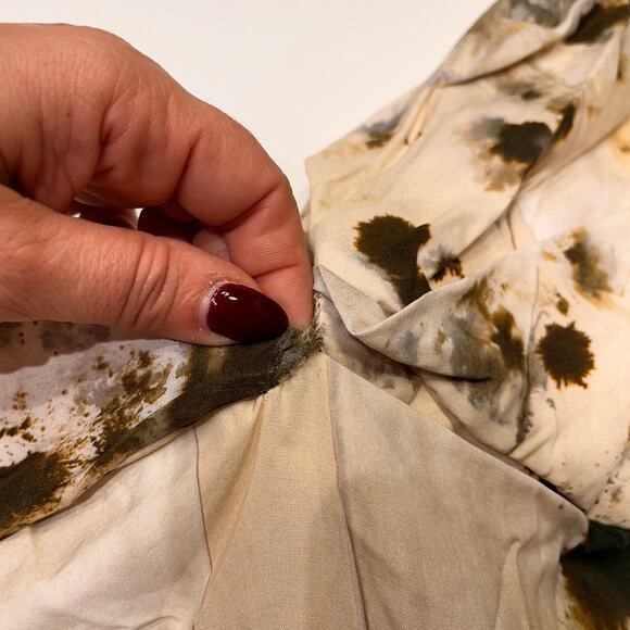 NWT Zara ZW Collection Cream Printer High Neck Gathered Maxi Dress Small - Picture 8 of 12